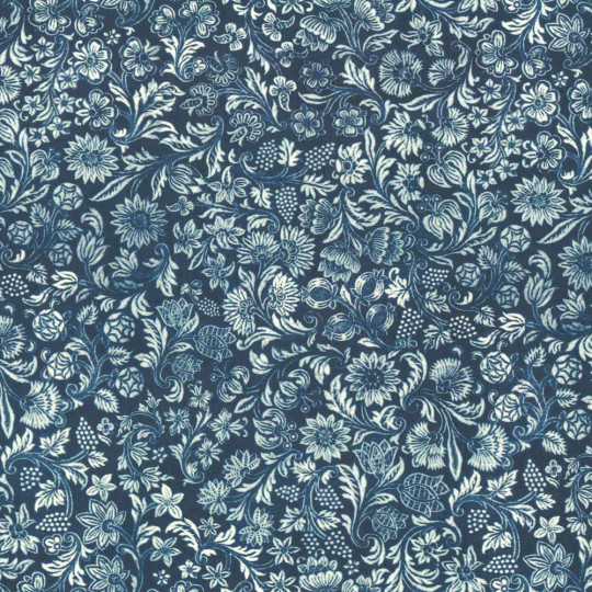 Blue Floral Print Italian Paper ~ Tassotti 